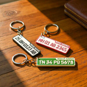 Zodesk Number Plate Keychain